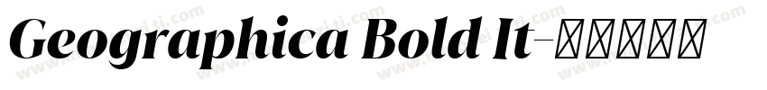 Geographica Bold It字体转换